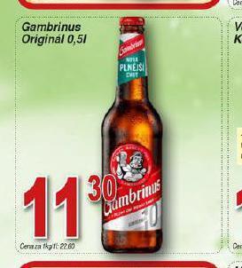 Hruška Pivo gambrinus originál nabídka