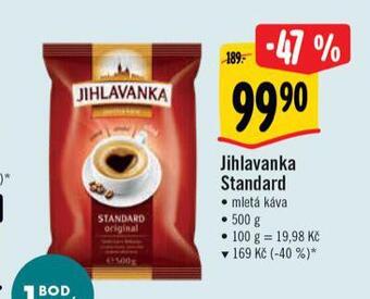 Albert Jihlavanka standard mletá káva nabídka