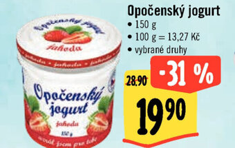 Albert Opočenský jogurt nabídka