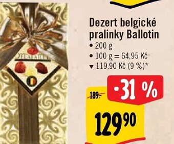 Albert Dezert belgické pralinky Ballotin nabídka
