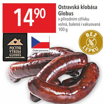 Globus Ostravská klobása Globus nabídka