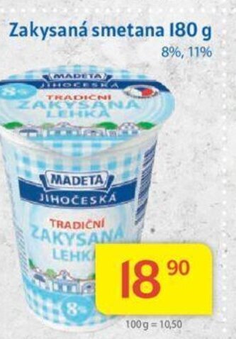 Kubík potraviny Zakysaná smetana 180 g nabídka
