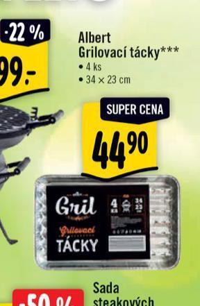 Albert Albert grilovací tácky nabídka