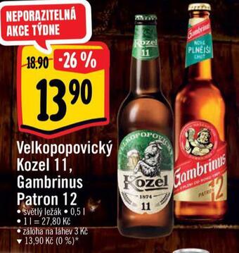 Albert Pivo velkopopovický kozel 11 nabídka