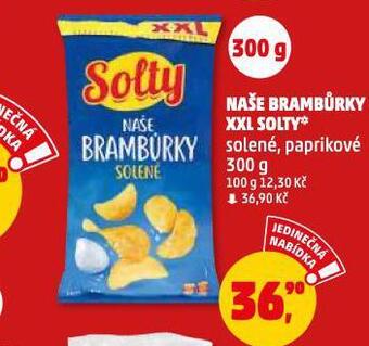 Penny Market Naše brambůrky solty nabídka