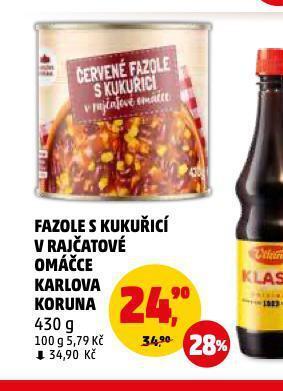 Penny Market Fazole s kukuřicí v rajčatové omáčce nabídka