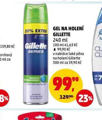 Penny Market Gillette gel na holení nabídka