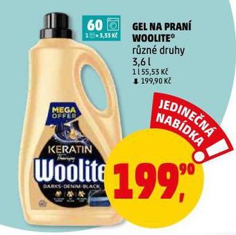 Penny Market Woolite speciální prací gel nabídka