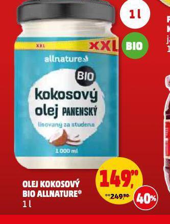 Penny Market Olej kokosový bio nabídka