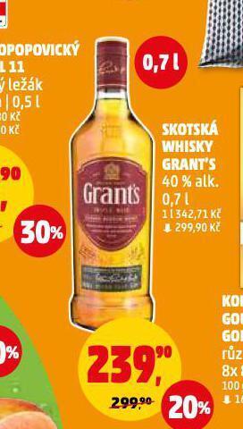 Penny Market Skotská whisky grant's nabídka