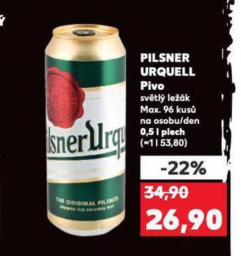Kaufland Pivo pilsner urquell nabídka