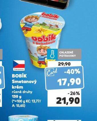 Kaufland Bobík smetanový krém nabídka
