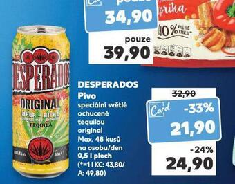 Kaufland Pivo desperados nabídka