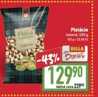 Billa Pistácie nabídka