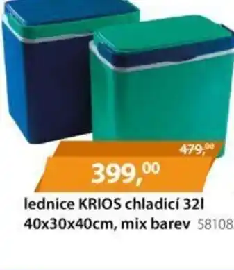 lednice KRIOS chladicí 321 40x30x40cm, mix barev 581083