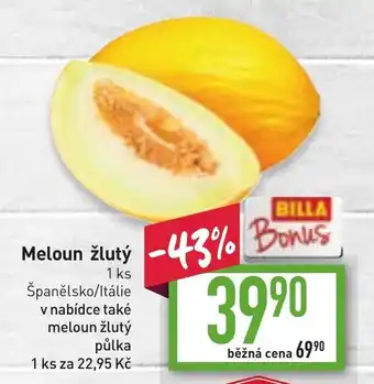 Billa Meloun žlutý nabídka