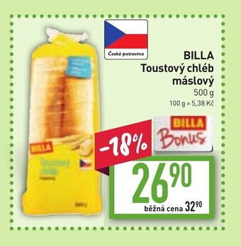 Billa BILLA Toustový chléb máslový nabídka
