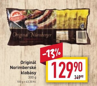 Billa Originál Norimberské klobásy nabídka