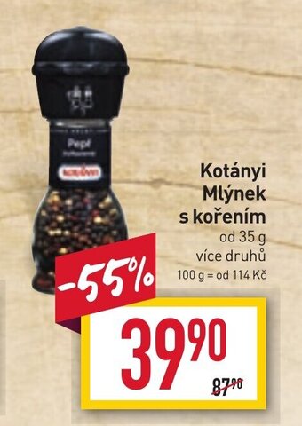Billa Kotányi Mlýnek s kořením nabídka