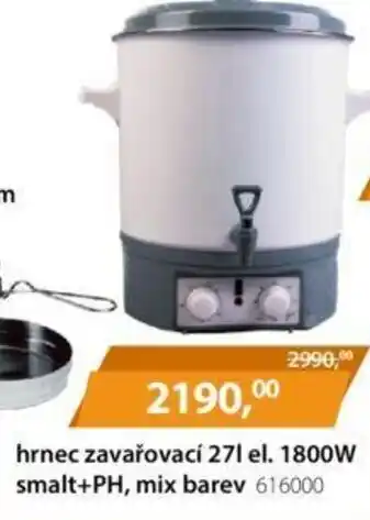 hrnec zavařovací 271 el. 1800W smalt+PH, mix barev 616000