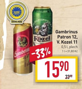 Billa Gambrinus Patron 12, V. Kozel 11 nabídka