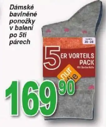 Hruška Dámské bavlněné ponožky v balení po 5ti párech nabídka