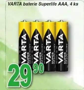 Hruška VARTA baterie Superlife AAA, 4 ks nabídka
