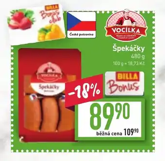 Billa Spekáčky nabídka