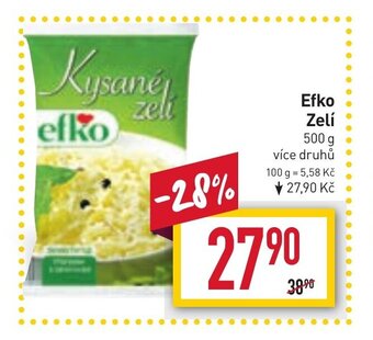 Billa Efko Zelí nabídka