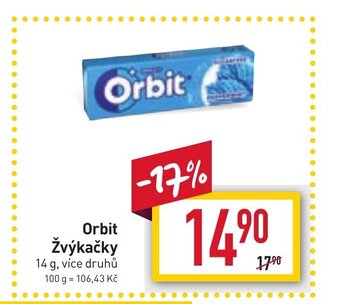Billa Orbit Žvýkačky nabídka