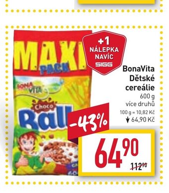 Billa BonaVita Dětské cereálie nabídka