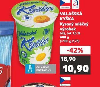 Kaufland Valašská kyška kysaný mléčný výrobek nabídka