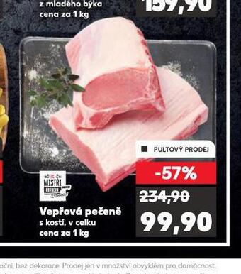 Kaufland Vepřová pečeně s kostí nabídka