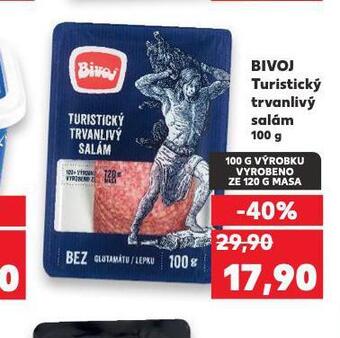 Kaufland Bivoj turistický salám nabídka