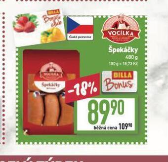 Billa Špekáčky nabídka