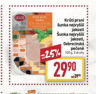 Billa Debrecínská pečeně nabídka