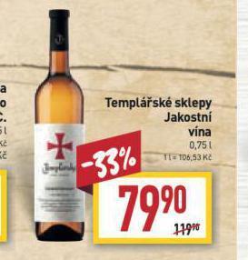 Billa Templářské sklepy nabídka