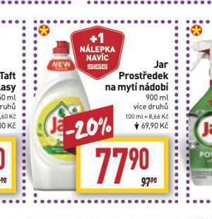 Billa Jar prostředek na nádobí nabídka