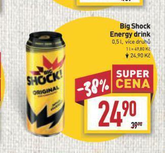 Billa Energetický nápoj big shock nabídka