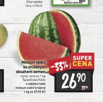 Billa Meloun vodní nabídka