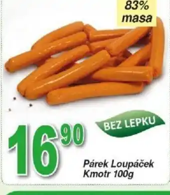 Hruška Párek Loupáček Kmotr 100g nabídka