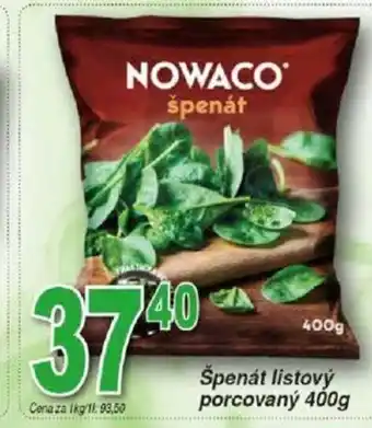 Hruška Špenát listový porcovaný 400g nabídka