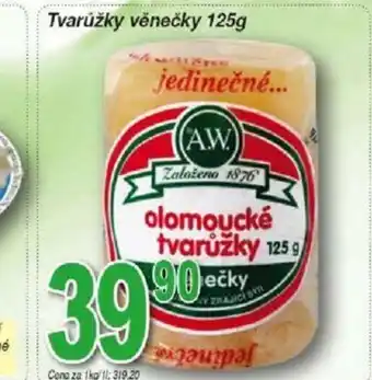 Hruška Tvarůžky věnečky 125g nabídka