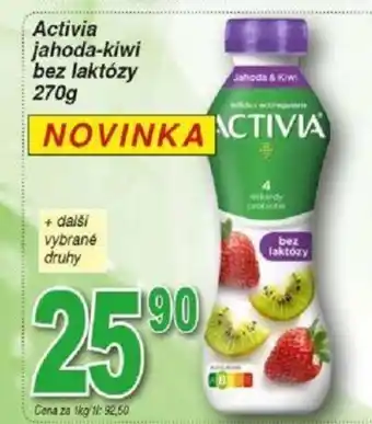 Activia jahoda-kiwi bez laktózy 270g