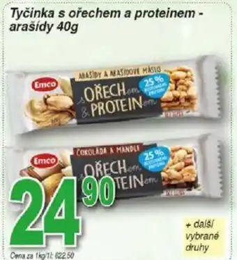 Hruška Tyčinka s ořechem a proteinem - arašídy 40g nabídka