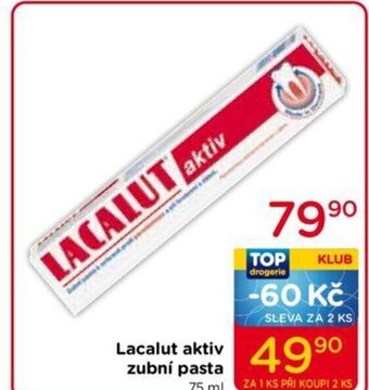 TOP drogerie Lacalut aktiv zubní pasta 75 ml nabídka