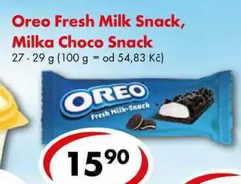 CBA Oreo fresh milk snack, milka choco snack, 27-29 g nabídka