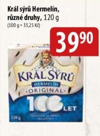Bala Král sýrů Hermelín, různé druhy nabídka
