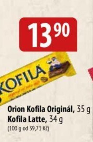 Bala Orion Kofila Originál, 35 g Kofila Latte, 34 g nabídka