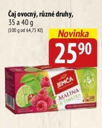 Bala Čaj ovocný, různé druhy nabídka